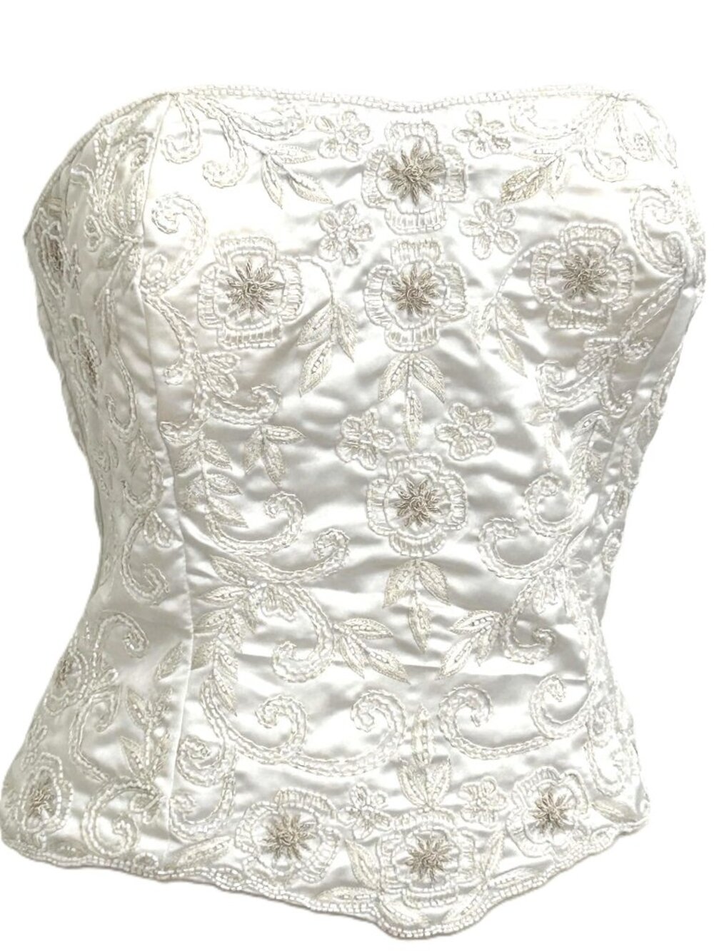 JASDEE Vintage Bustier Corset Hand Work Bead & Embroidery On Satin Style F3120